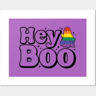 Hey Boo halloween ghost pride Posters and Art